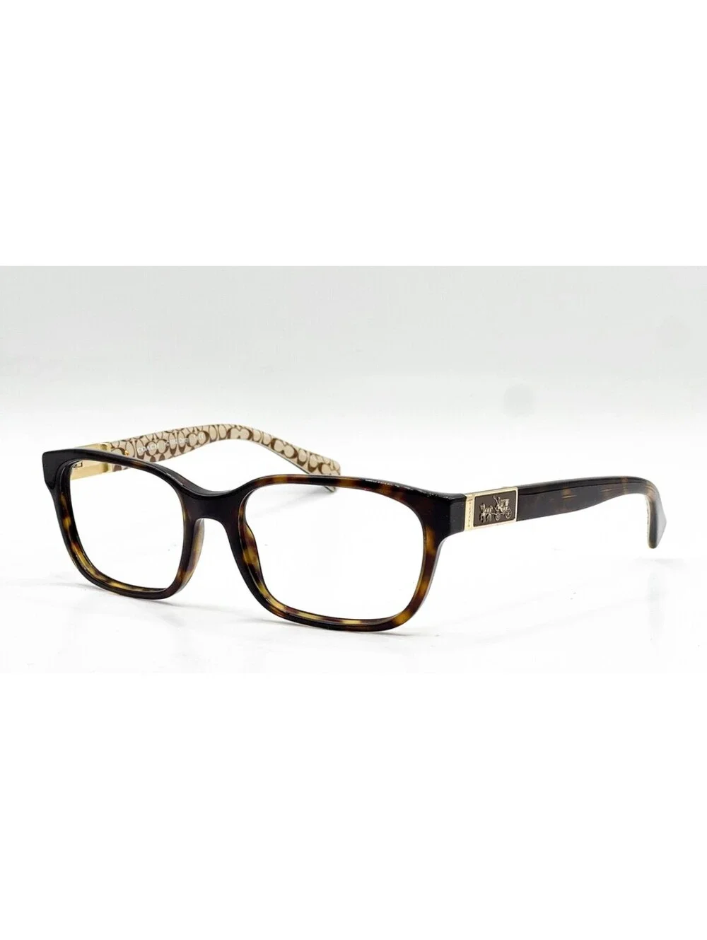 Coach HC 6062 5262 Dark Tortoise Sand Signature C Eyeglass Frames 51-16-135